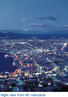 Night view from Mt. Hakodate