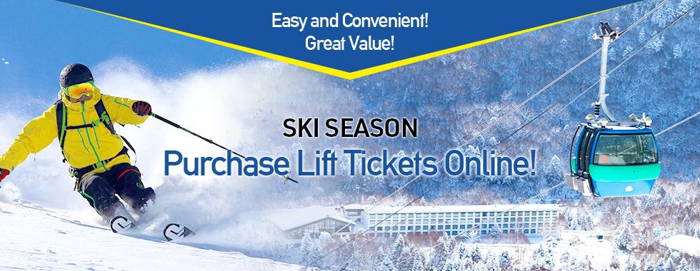 Easy and Convenient! Great Value!Great Value! 2017-2018 SKI SEASON Purchase Lift Tickets Online!