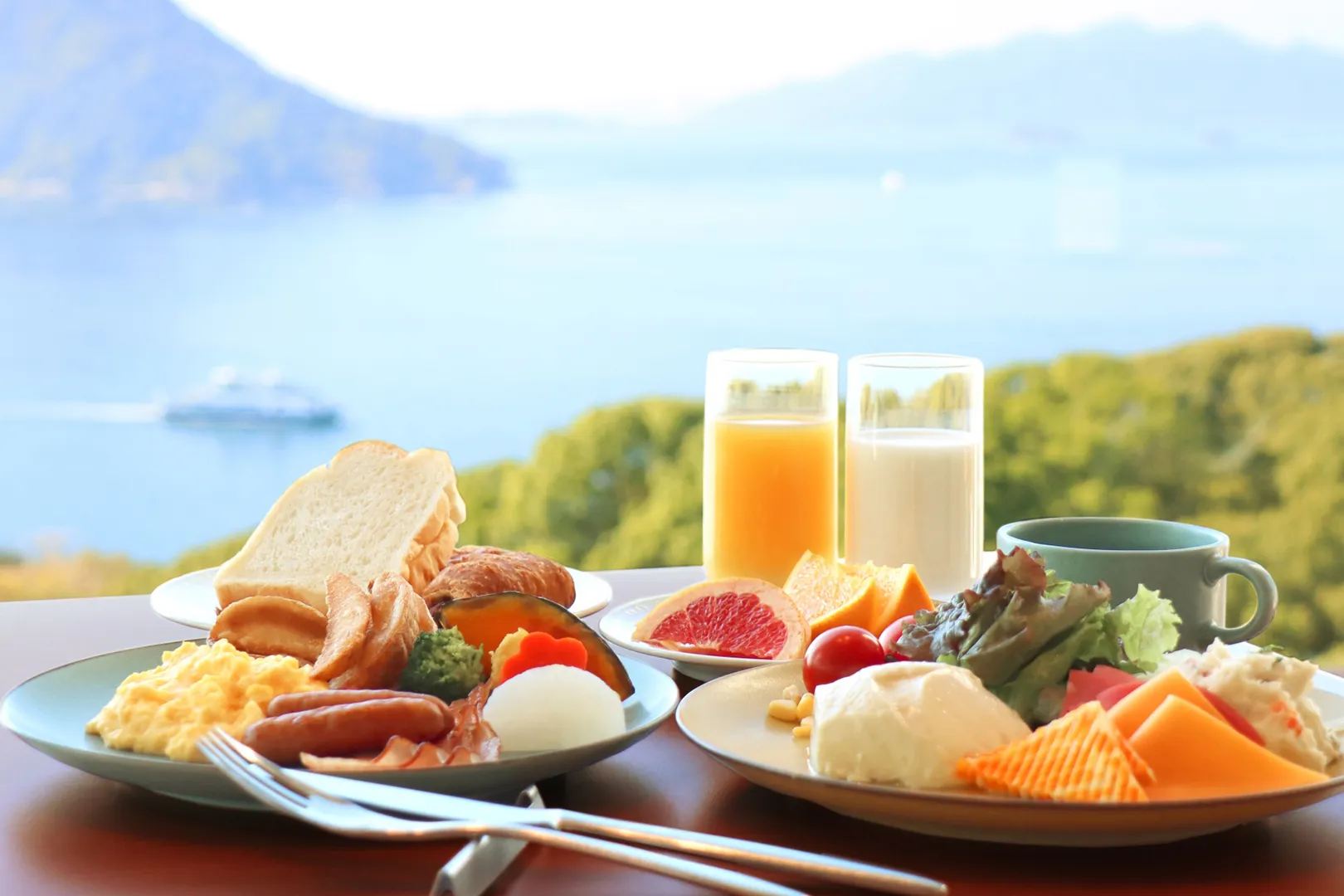 A buffet featuring a variety of Japanese and Western menu options