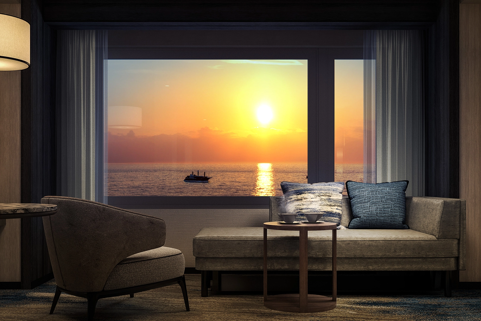 Room Window Framing the Superb View