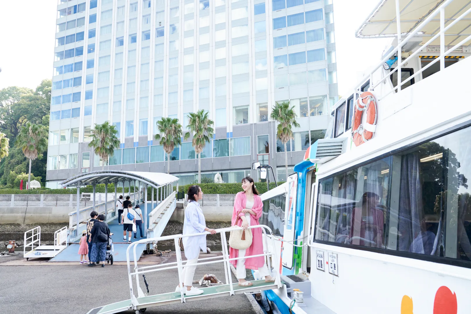 Free shuttle from Hiroshima Station and direct ship to Miyajima Island from the pier in front of the hotel
