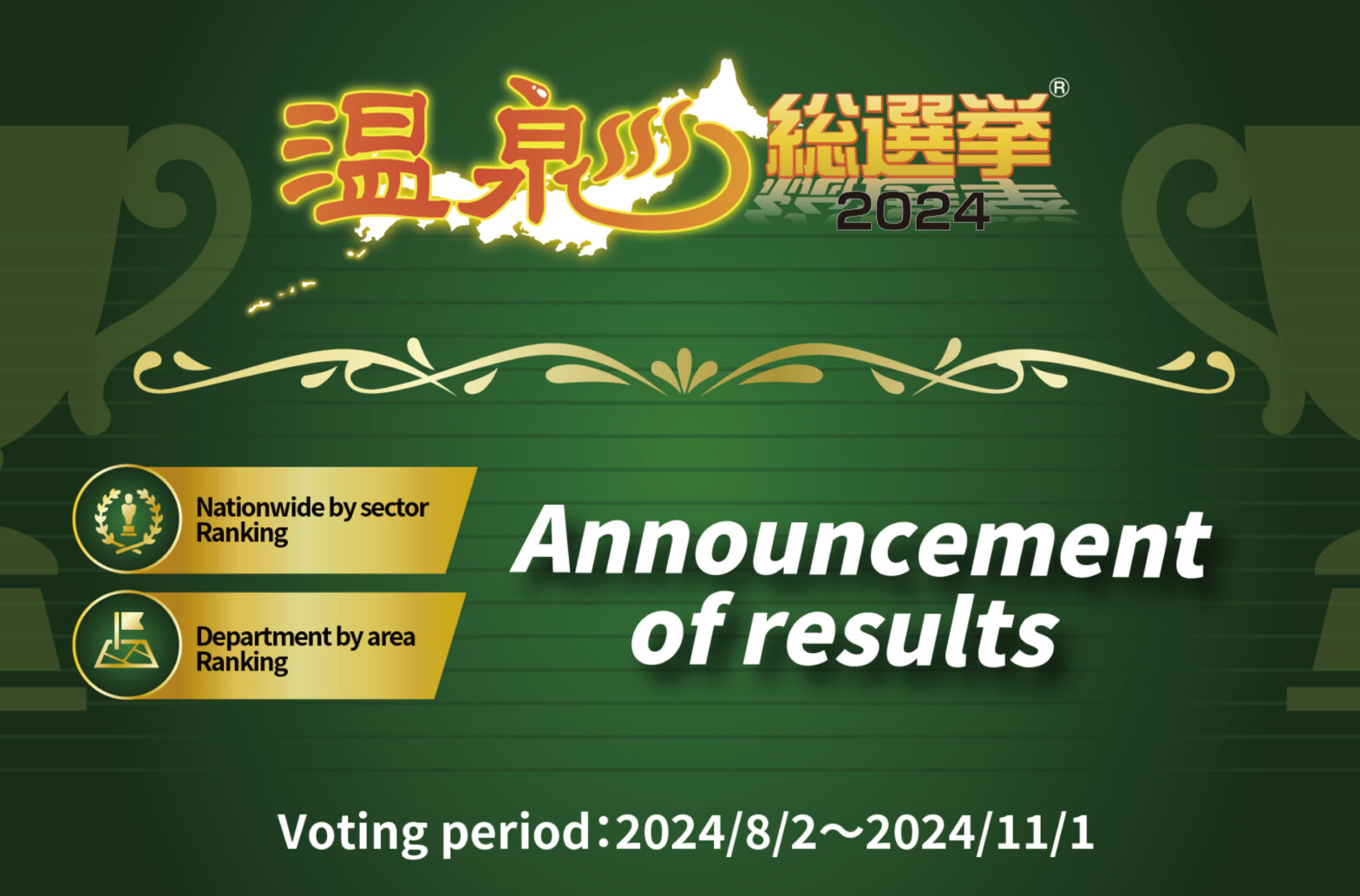 温泉総選挙2024 Announcement of results