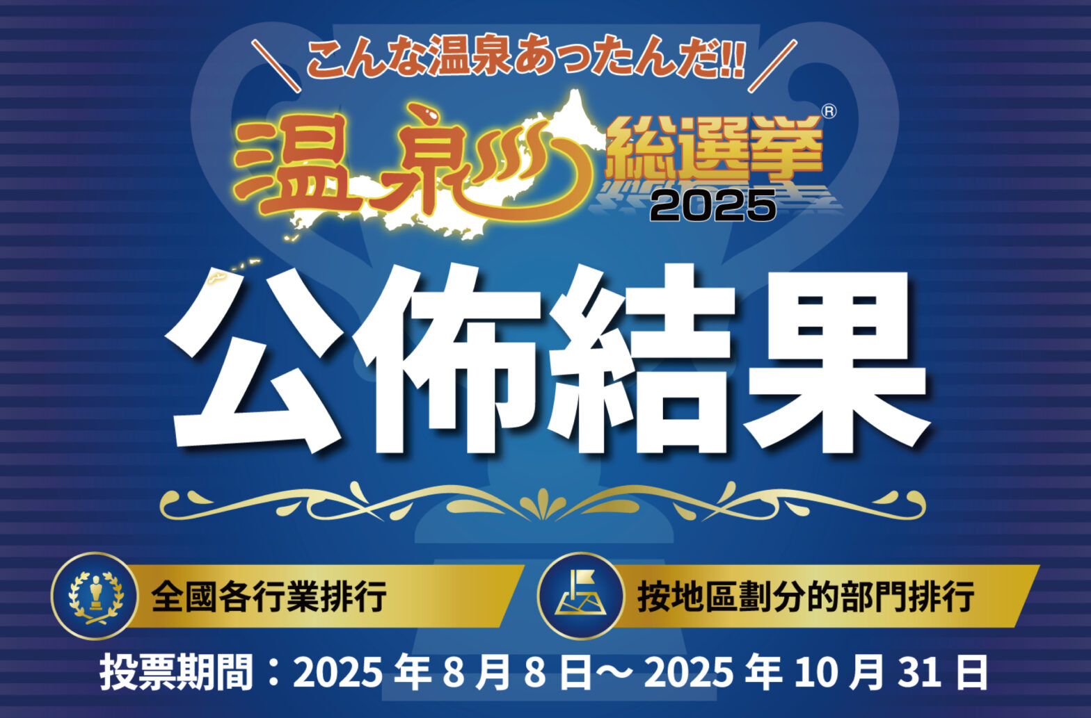 温泉総選挙2025　公佈結果