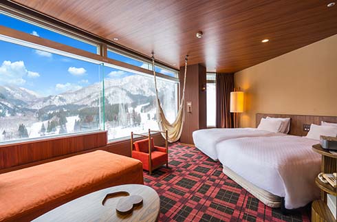 2号馆_团圆ROOM吊床 滑雪场风景（禁烟）11-21楼