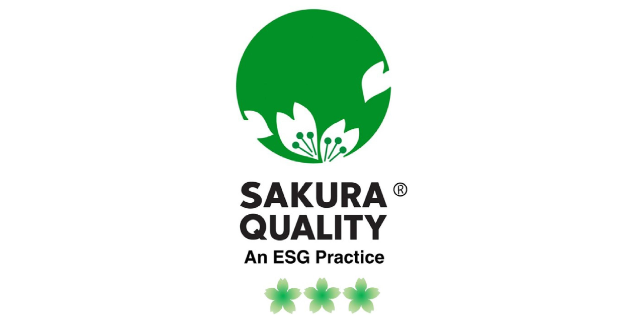 取得了Sakura Quality An ESG Practice（Sakura Quality Green）的“3御衣黄樱（三星）”。