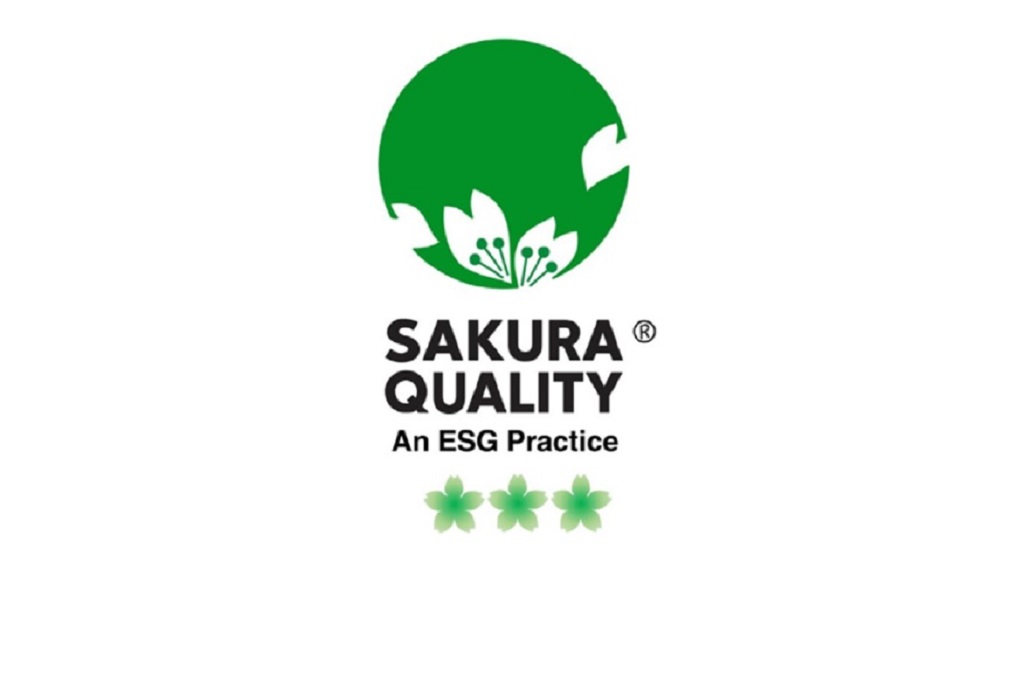 取得了Sakura Quality An ESG Practice（Sakura Quality Green）的“3禦衣黃櫻（三星）”。