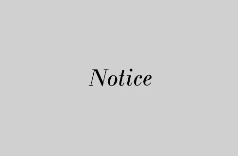 Notice of power outage due to annual inspection of power receiving and transforming facilities