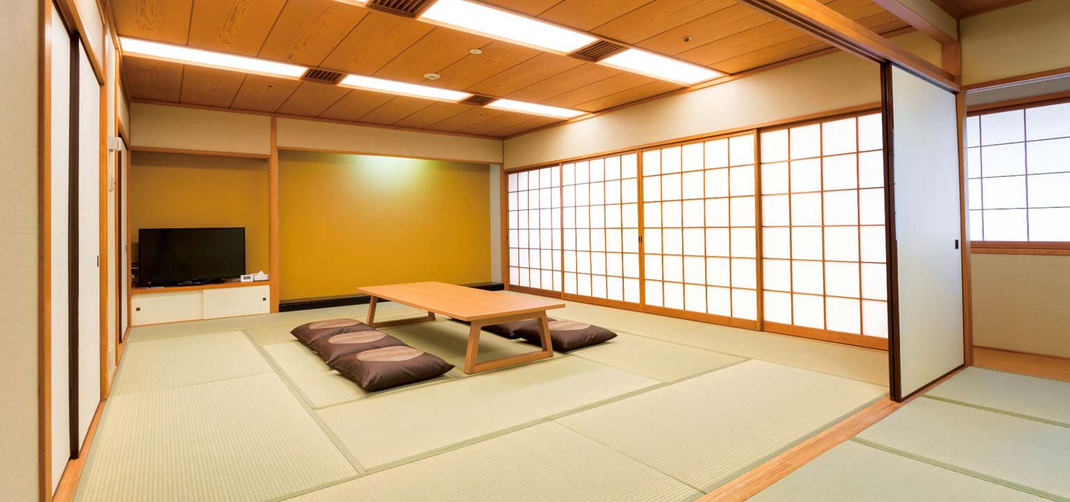 Traditional Japanese-style tatami rooms