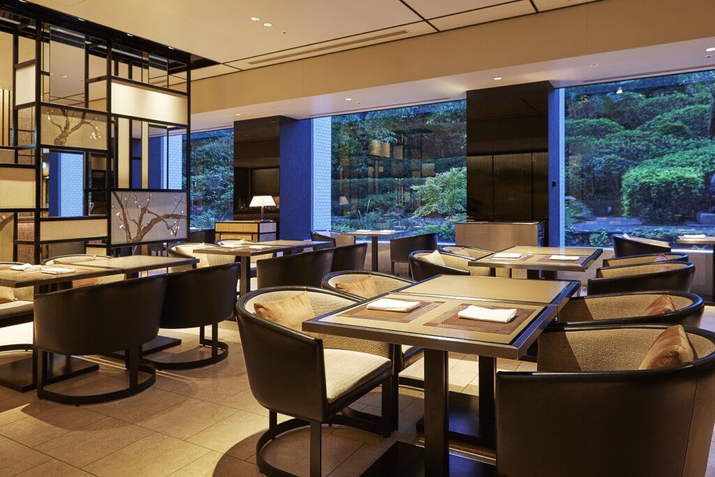 inside fashionable Italian restaurant