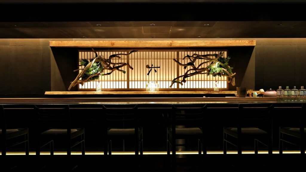 fancy bar counter