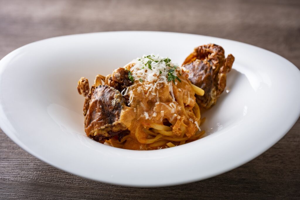 delicious Napolitana with Crab