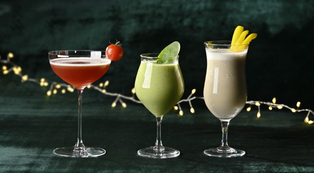 Festive cocktails selection