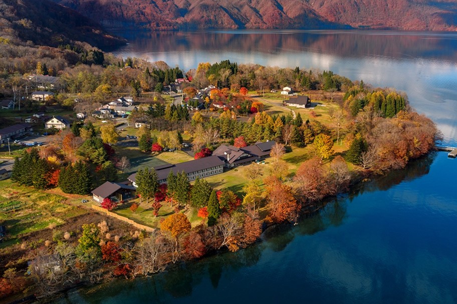 Colors of the Season by the Lake and Garden -Autumn Season-