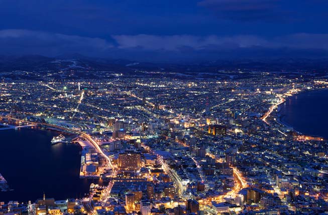 Night view from Mt. Hakodate