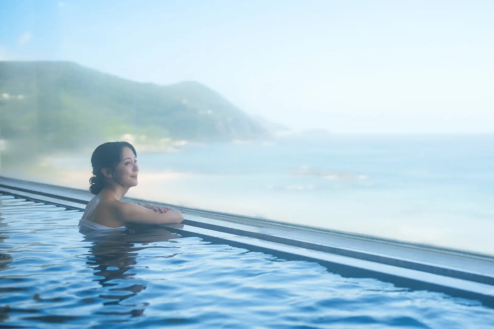 海が広がる浴場