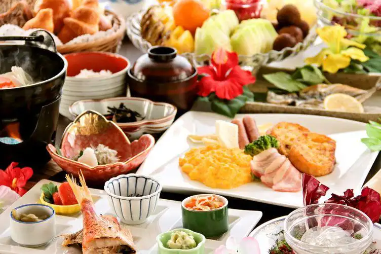 和洋ブッフェの朝食